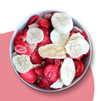 Gefriergetrocknete-Erdbeere-Banane-Knusper-Mix-in-der-Schale