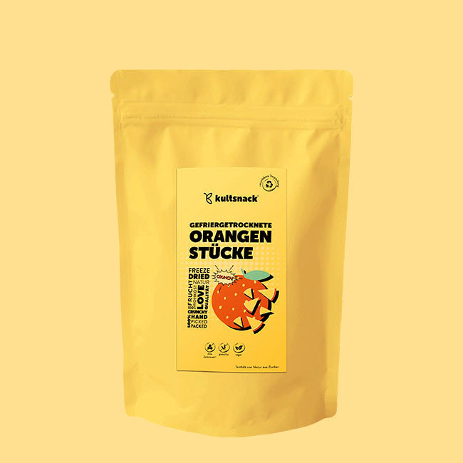 Gefriergetrocknete-Orangen-Stücke-Vorteilsgröße