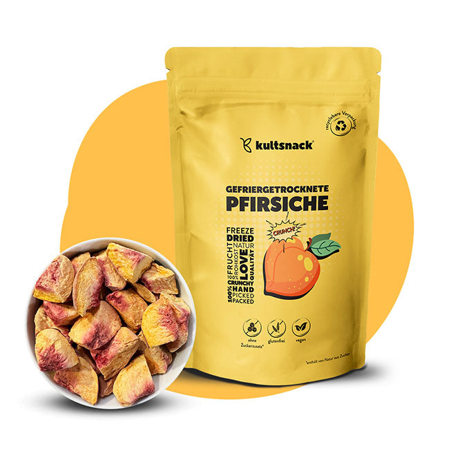 Gefrieretrocknete-Pfirsiche