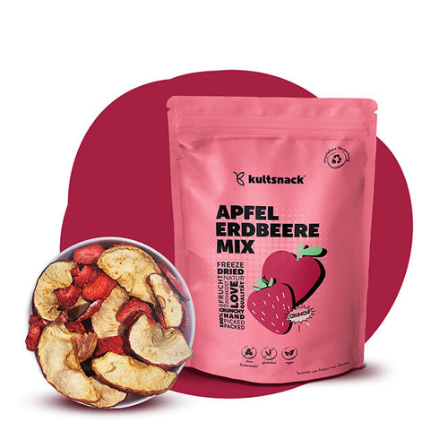 Gefriergetrocknete-Apfel-Erdbeere-Mix