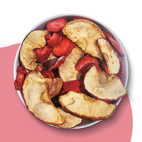 Gefriergetrocknete-Apfel-Erdbeere-Mix-Schale