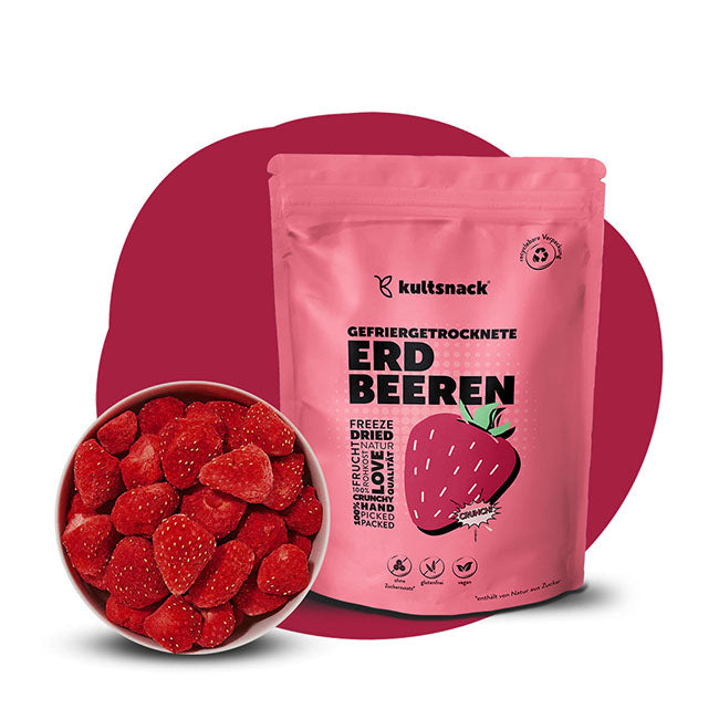 Erdbeeren-Gefriergetrocknete-Fruechte