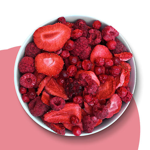 Gefriergetrocknete-Red-Berries-Mix-in-der-Schale